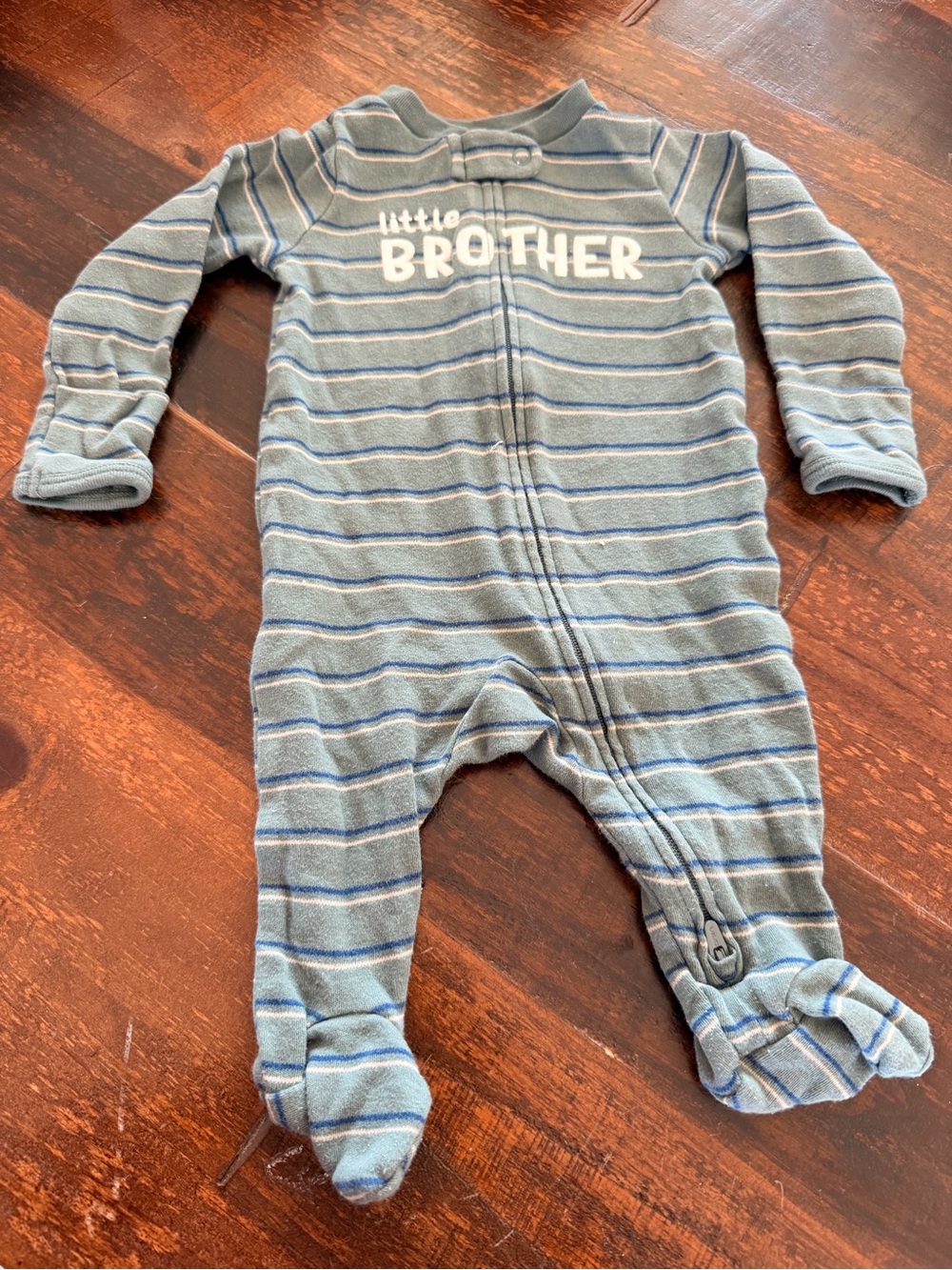 👚CLOSET CLEAN OUT👖 Striped 'Little Brother' Footie PJs